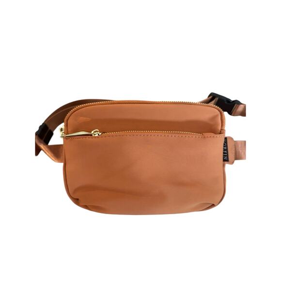 LOFEN Tan Gold Belt Bag • Adjustable Strap • Everyday Crossbody Fanny Pack - Picture 3 of 9